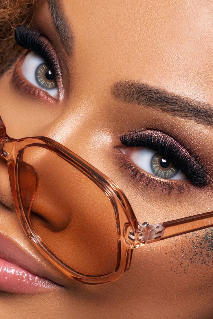 image with a beautiful girl with club night make up style